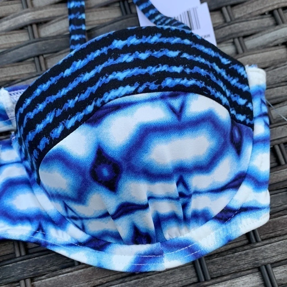 𝅺michael Michael Kors Summer Breeze Bikini Top - New Navy